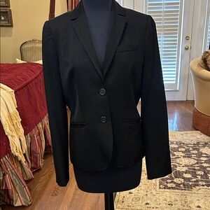 J. Crew Black Tailored Two-Button Blazer School Boy size 8 wool